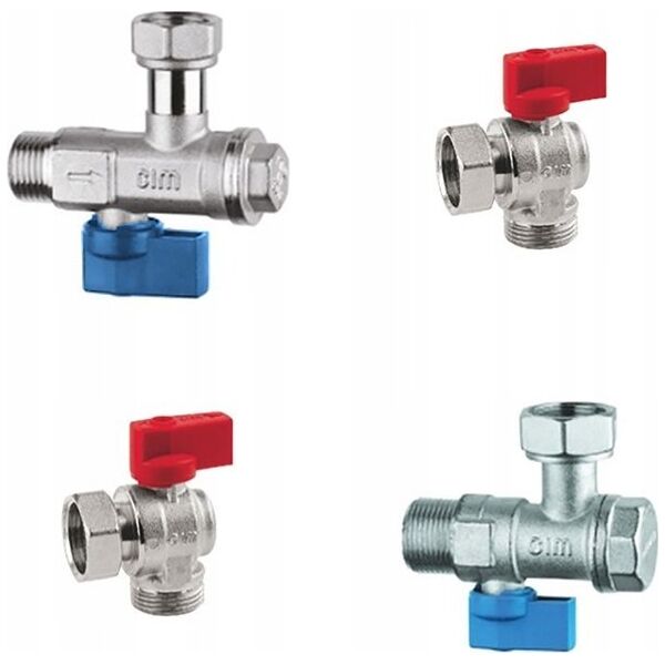 Top-Therm Uniwersalny zestaw zaworów kątowych do kotłów gazowych z filtrami ( 4 szt. zawory 3/4" )