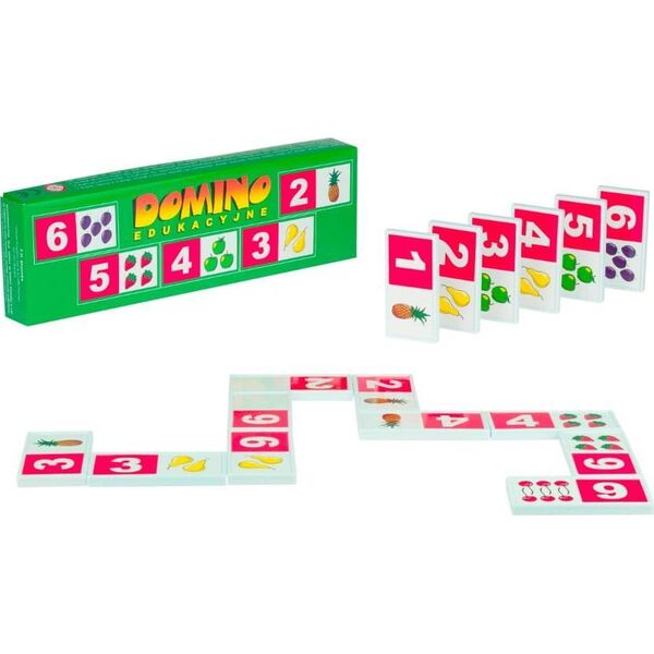 Swede Domino edukacyjne liczby i owoce 3+ Swede