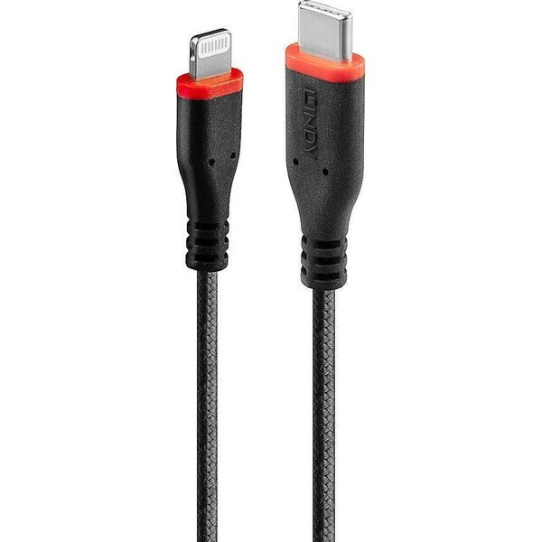 Kabel USB Lindy Lightning - USB-C 0.5 m Czarny (31285)