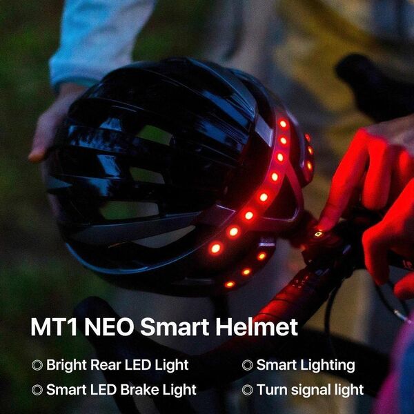 Livall Smart Kask MTB MT1 Neo Intercom/LED/SOS/BT r. 54-58cm czarny