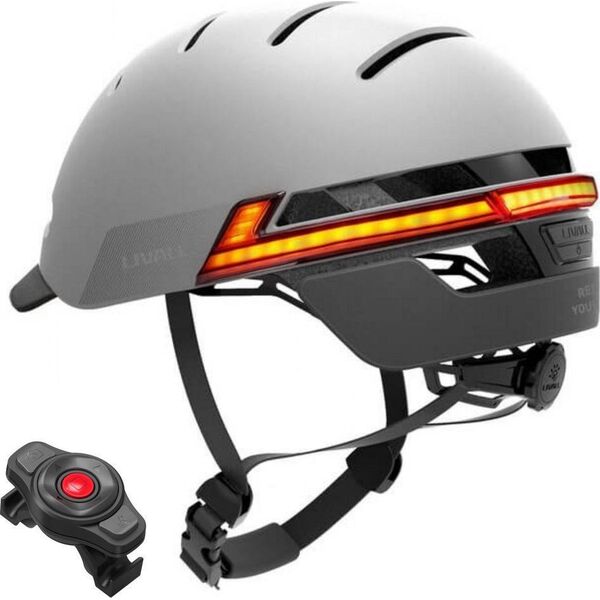 Livall Neo Smart Kask Miejski Bluetooth LED/SOS, Szary, r. M (BH51M)