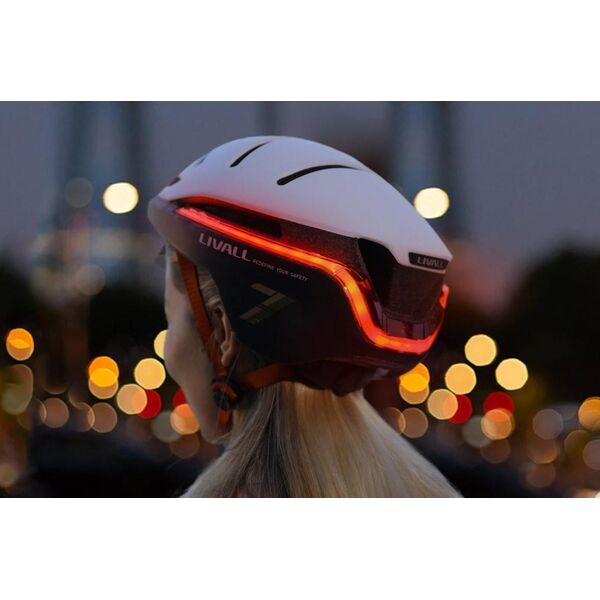 Livall Smart Kask Rowerowy LED/SOS r. 58-62cm Biały EVO21