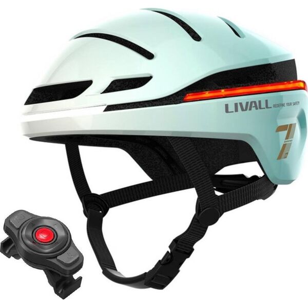 Livall Smart Kask Rowerowy LED/SOS r. 58-62cm Miętowy EVO21