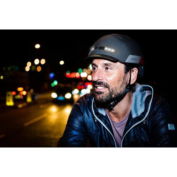 Livall Neo Smart Kask Miejski Bluetooth LED/SOS, Fioletowy, r. L (BH51M)
