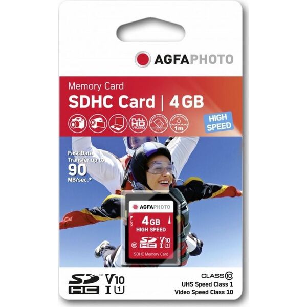 Karta AgfaPhoto SDHC 4 GB Class 10 UHS-I/U1 V10 (10424)