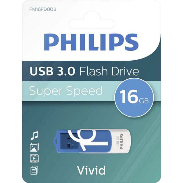 Pendrive Philips Vivid Edition 3.0, 16 GB  (FM16FD00B/00)