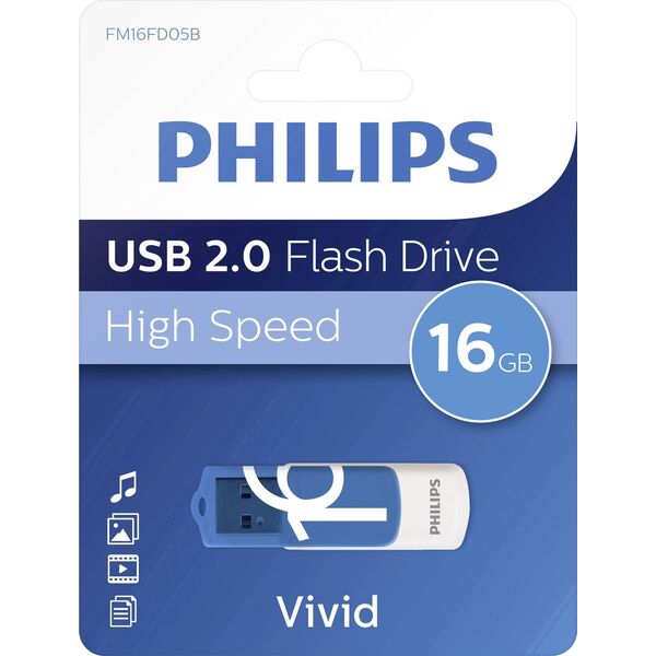 Pendrive Philips Vivid Edition 2.0, 16 GB  (FM16FD05B/00)