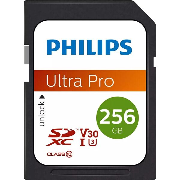Karta Philips Ultra Pro SDXC 256 GB Class 10 UHS-I/U3 V30 (FM25SD65B/00)