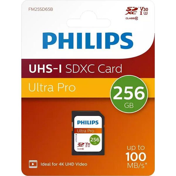 Karta Philips Ultra Pro SDXC 256 GB Class 10 UHS-I/U3 V30 (FM25SD65B/00)