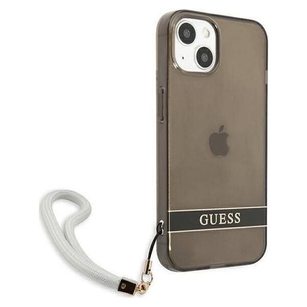 Guess Guess GUHCP13SHTSGSK iPhone 13 mini 5,4" czarny/black hardcase Translucent Stap