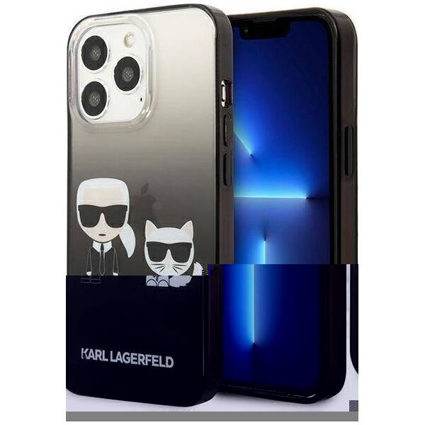 Karl Lagerfeld Karl Lagerfeld KLHCP13LTGKCK iPhone 13 Pro / 13 6,1" hardcase czarny/black Gradient Ikonik Karl & Choupette