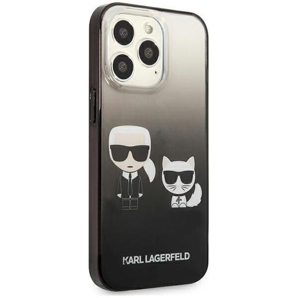 Karl Lagerfeld Karl Lagerfeld KLHCP13LTGKCK iPhone 13 Pro / 13 6,1" hardcase czarny/black Gradient Ikonik Karl & Choupette