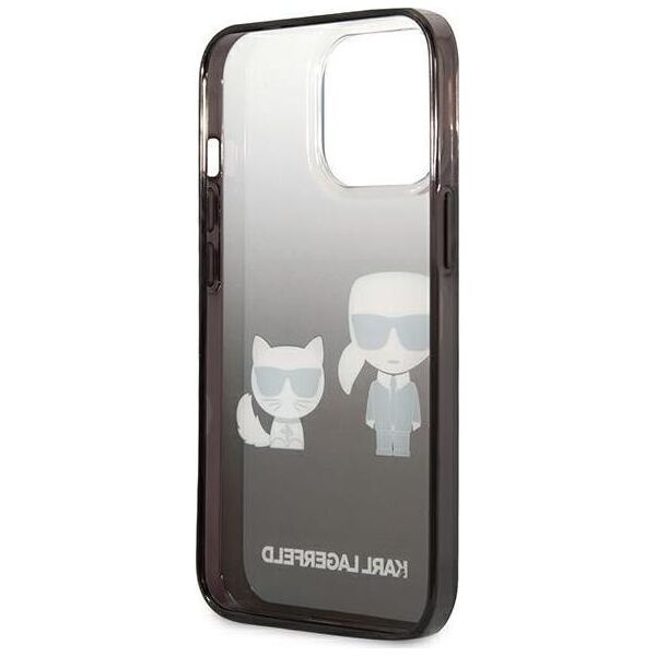 Karl Lagerfeld Karl Lagerfeld KLHCP13LTGKCK iPhone 13 Pro / 13 6,1" hardcase czarny/black Gradient Ikonik Karl & Choupette