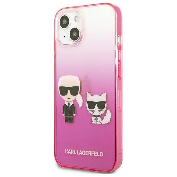 Karl Lagerfeld Karl Lagerfeld KLHCP13STGKCP iPhone 13 mini 5,4" hardcase różowy/pink Gradient Ikonik Karl & Choupette