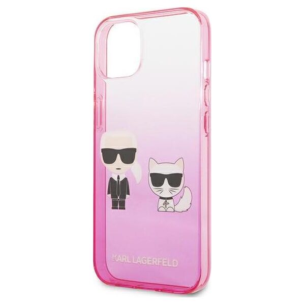 Karl Lagerfeld Karl Lagerfeld KLHCP13STGKCP iPhone 13 mini 5,4" hardcase różowy/pink Gradient Ikonik Karl & Choupette