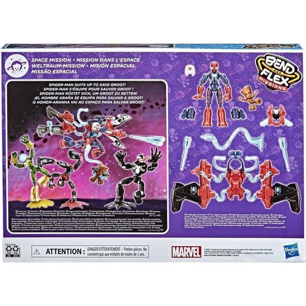 Figurka Hasbro Hasbro Marvel Spider-Man Bend Space Mission Jet Play Figure