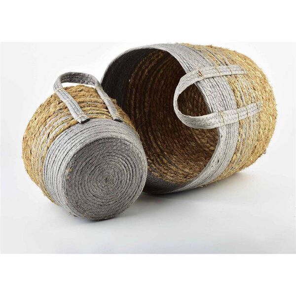 Affek Design BALI KOMPLET 2 KOSZY trawa morska 33x33xH:26/24x24xH:21cm