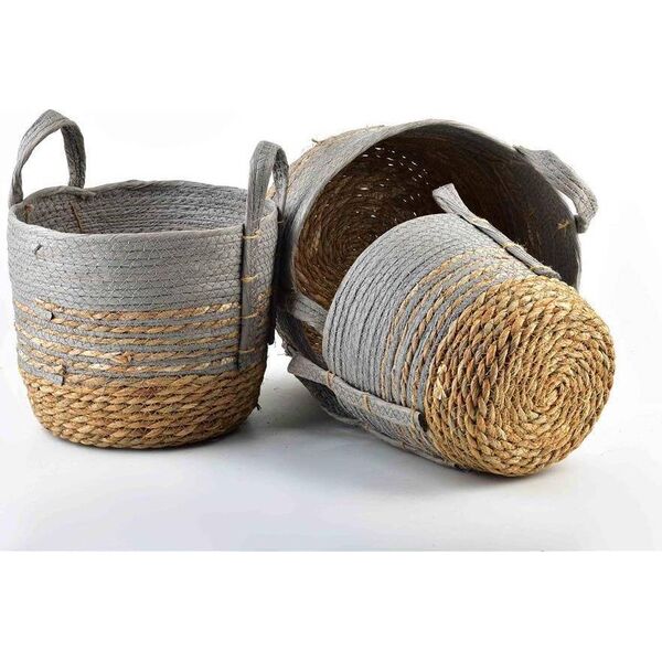 Affek Design BALI Komplet 3 koszy 33x33xH:26/28x28xH:23/23x23xH:20cm