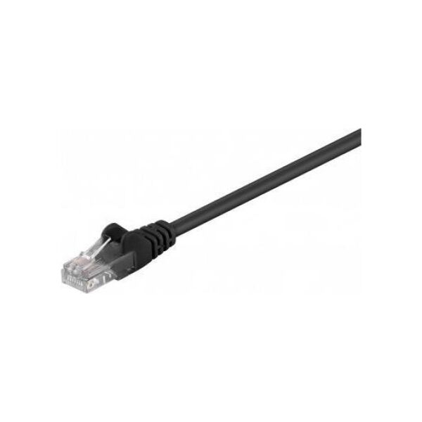 Goobay CAT 5e Kabel łączący, U/UTP, czarny - Długość kabla 1.5 m