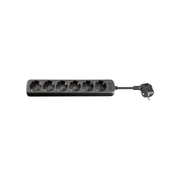 Goobay 6 gniazd 1.5 m czarna