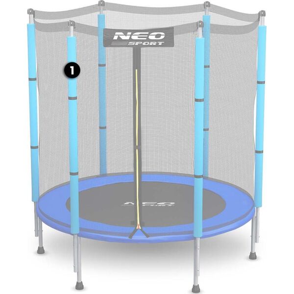 Neo-Sport Słupek górny do trampoliny z siatką zewnętrzną 4,5 ft niebieski Neo-Sport