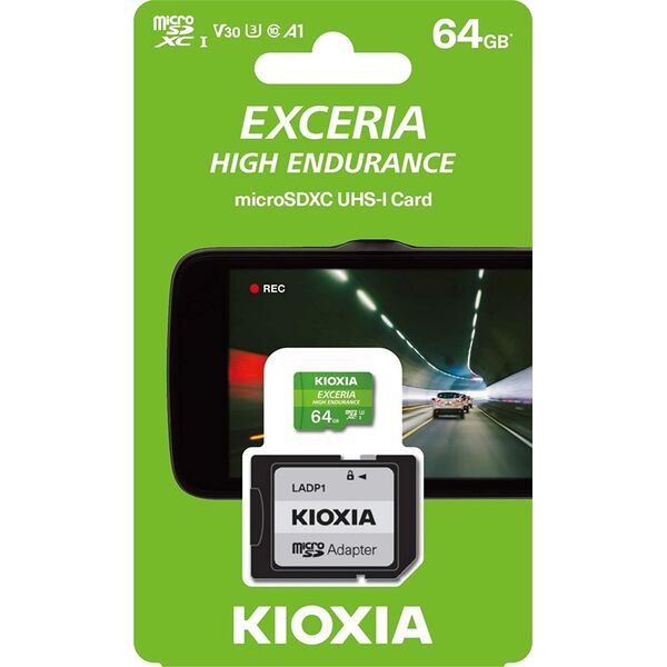 Karta Kioxia Exceria High Endurance MicroSDXC 64 GB Class 10 UHS-I/U3 A1 V30 (LMHE1G064GG2)