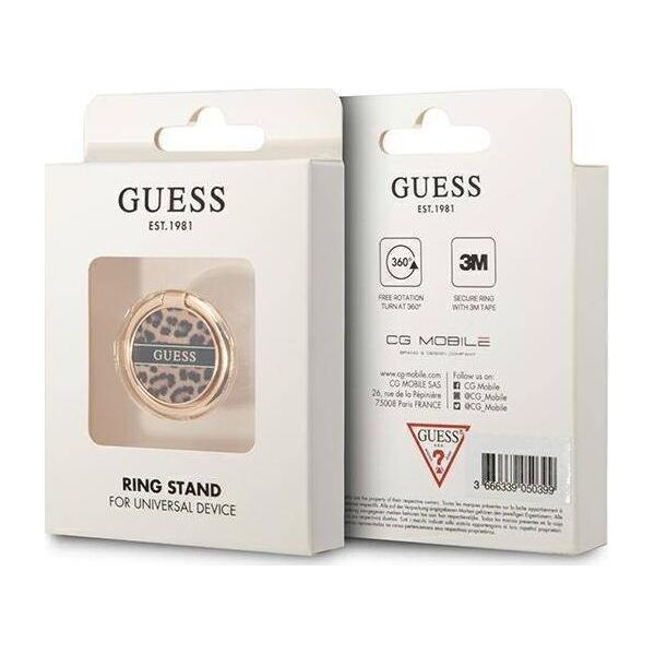 Guess Guess Ring stand GURSHCLEOW brązowy/ brown Leopard