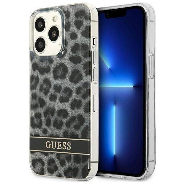 Guess Guess GUHCP13LHSLEOK iPhone 13 Pro / 13 6,1" szary/grey hardcase Leopard
