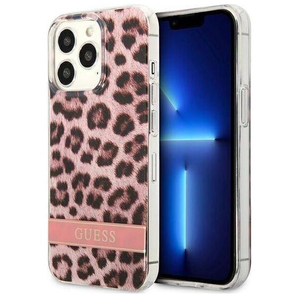 Guess Guess GUHCP13LHSLEOP iPhone 13 Pro / 13 6,1" różowy/pink hardcase Leopard