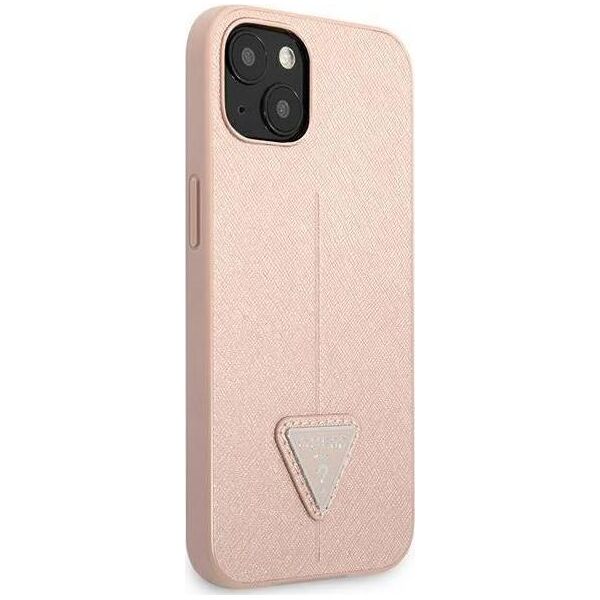 Guess Guess GUHCP13SPSATLP iPhone 13 mini 5,4" różowy/pink hardcase SaffianoTriangle Logo
