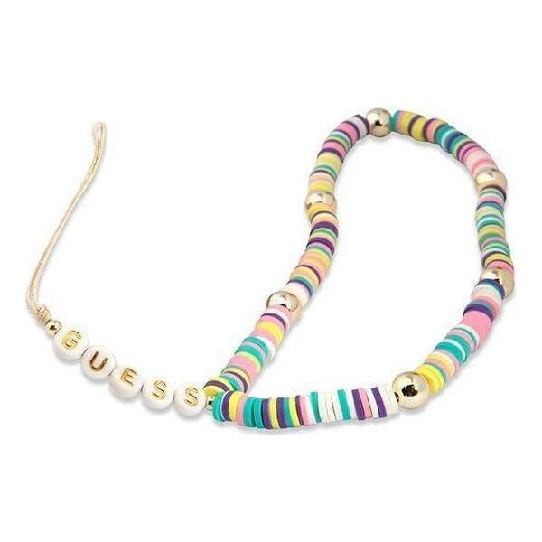 Guess Guess zawieszka GUSTPEAM Phone Strap wielokolorowy/multicolor Heishi Beads