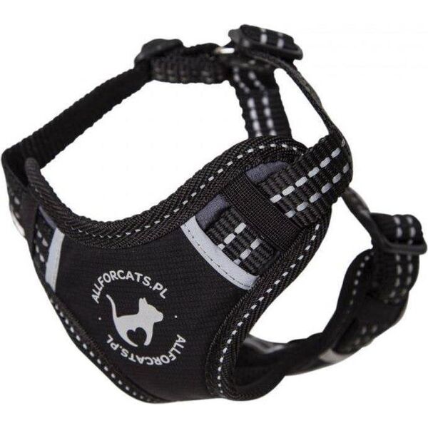All for Cats All For Cats Szelki Sportowe XS Czarne