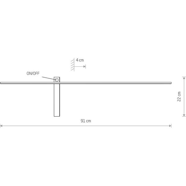 Kinkiet Nowodvorski Ledowa lampa ścienna IMPULSE 8116 kinkiet 10W 3000K czarna listwa
