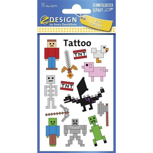 Zdesign Tatuaże dla dzieci - Piksele