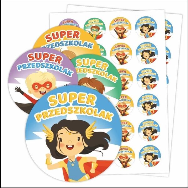 LearnHow Naklejki motywacyjne - Super przedszkolak 48 szt.