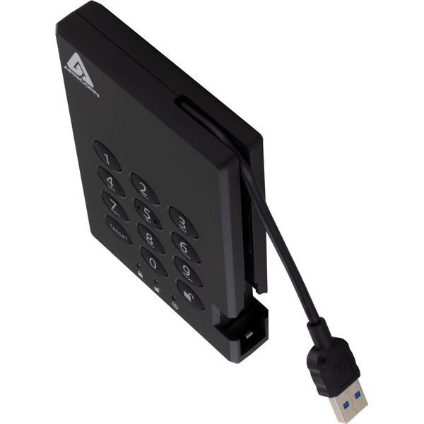 Dysk zewnętrzny HDD Apricorn Aegis Padlock 3.0 500GB Czarny (A25-3PL256-500)