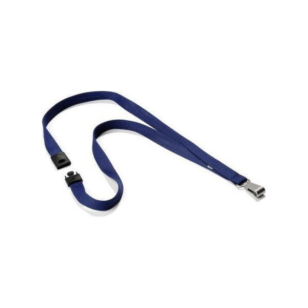 Durable Smycz do identyfikatora z karabińczykiem 15x440mm DURABLE SOFT COLOUR 812728 granatowa 10szt