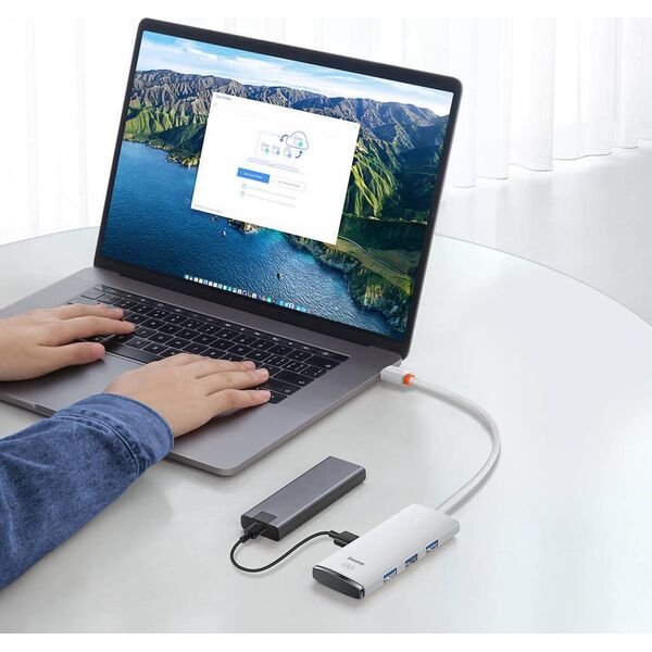 HUB USB Baseus Lite Series 1x USB-C  + 4x USB-A 3.0 (WKQX030002)