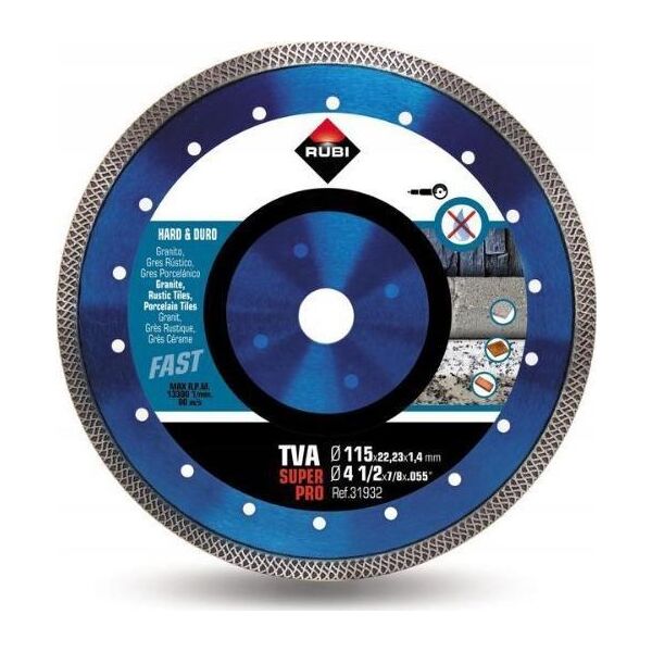 Rubi TARCZA DIAMENTOWA DO MATERIAŁÓW TWARDYCH, OBRZEŻE TURBO VIPE