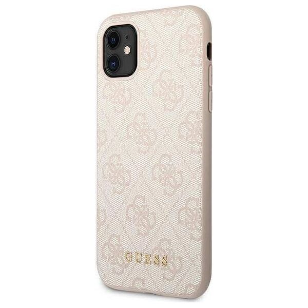 Guess Guess GUHCN61G4GFPI iPhone 11 6,1" różowy/pink hard case 4G Metal Gold Logo