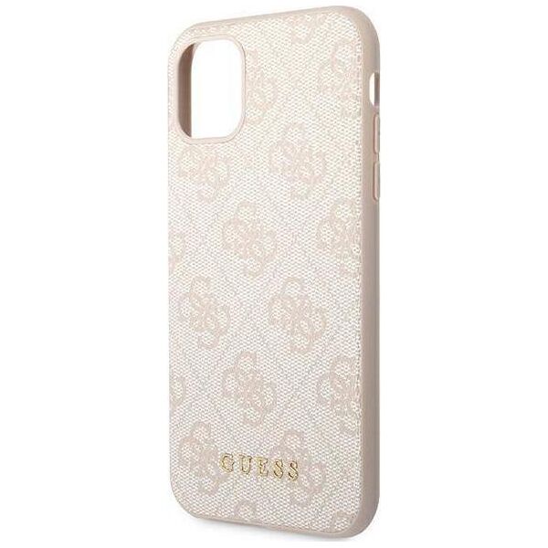 Guess Guess GUHCN61G4GFPI iPhone 11 6,1" różowy/pink hard case 4G Metal Gold Logo