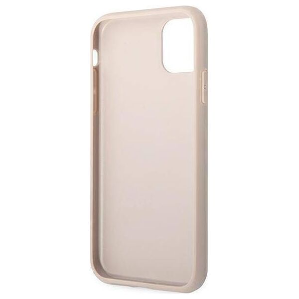 Guess Guess GUHCN61G4GFPI iPhone 11 6,1" różowy/pink hard case 4G Metal Gold Logo
