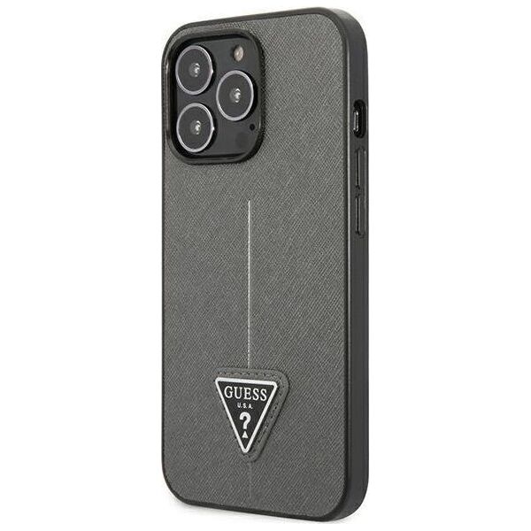 Guess Guess GUHCP13LPSATLG iPhone 13 Pro / 13 6,1" srebrny/silver hardcase SaffianoTriangle Logo