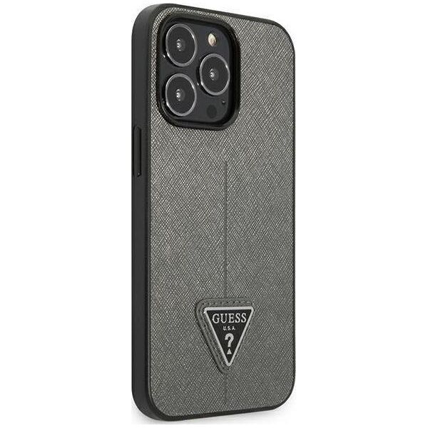 Guess Guess GUHCP13LPSATLG iPhone 13 Pro / 13 6,1" srebrny/silver hardcase SaffianoTriangle Logo