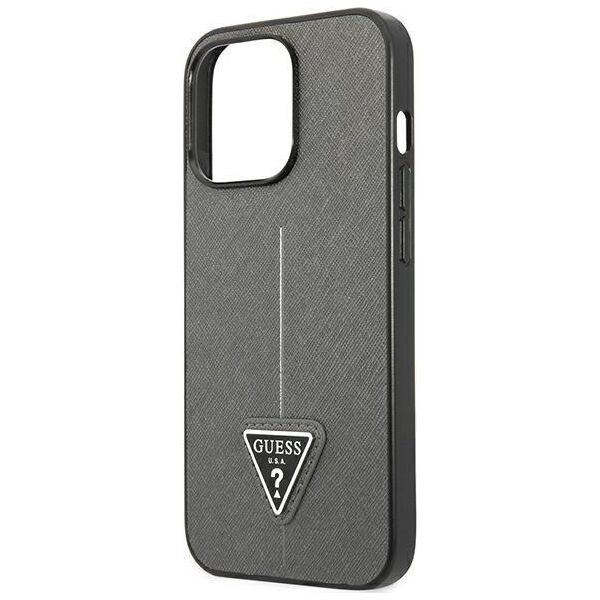 Guess Guess GUHCP13LPSATLG iPhone 13 Pro / 13 6,1" srebrny/silver hardcase SaffianoTriangle Logo