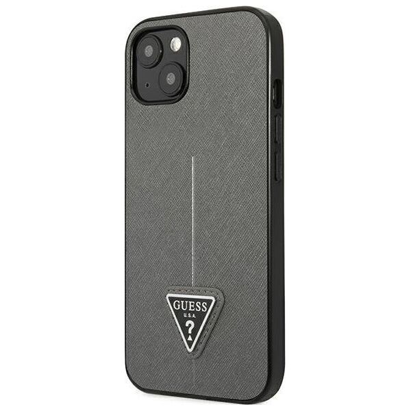 Guess Guess GUHCP13SPSATLG iPhone 13 mini 5,4" srebrny/silver hardcase SaffianoTriangle Logo