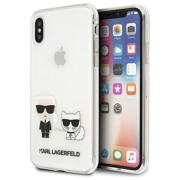 Karl Lagerfeld Karl Lagerfeld KLHCI65CKTR iPhone Xs Max hardcase Transparent Karl & Choupette