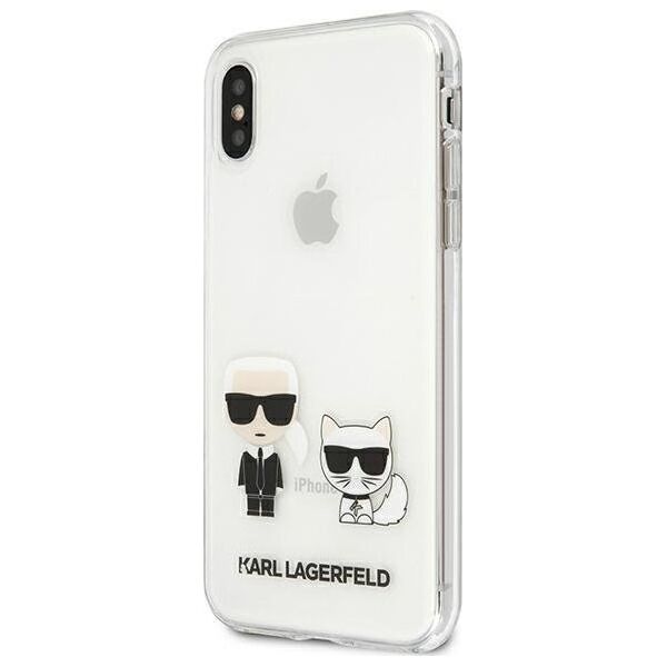Karl Lagerfeld Karl Lagerfeld KLHCI65CKTR iPhone Xs Max hardcase Transparent Karl & Choupette