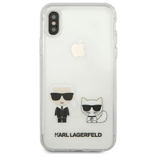 Karl Lagerfeld Karl Lagerfeld KLHCI65CKTR iPhone Xs Max hardcase Transparent Karl & Choupette