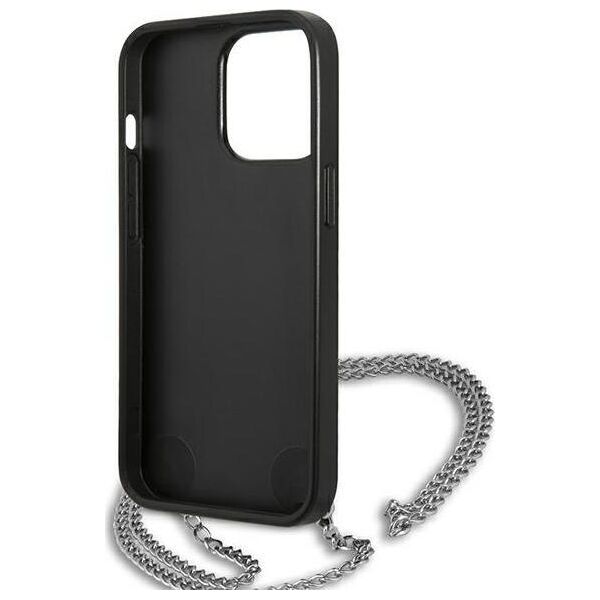 Karl Lagerfeld Karl Lagerfeld KLHCP13LPMK iPhone 13 Pro / 13 6,1" hardcase czarny/black Leather Textured and Chain